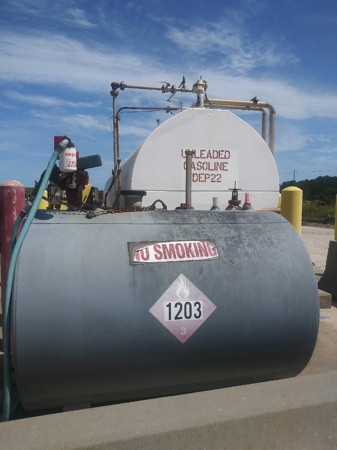 SOLD 485 Gallon Single Wall Aboveground Fuel Storage Tank (170741)