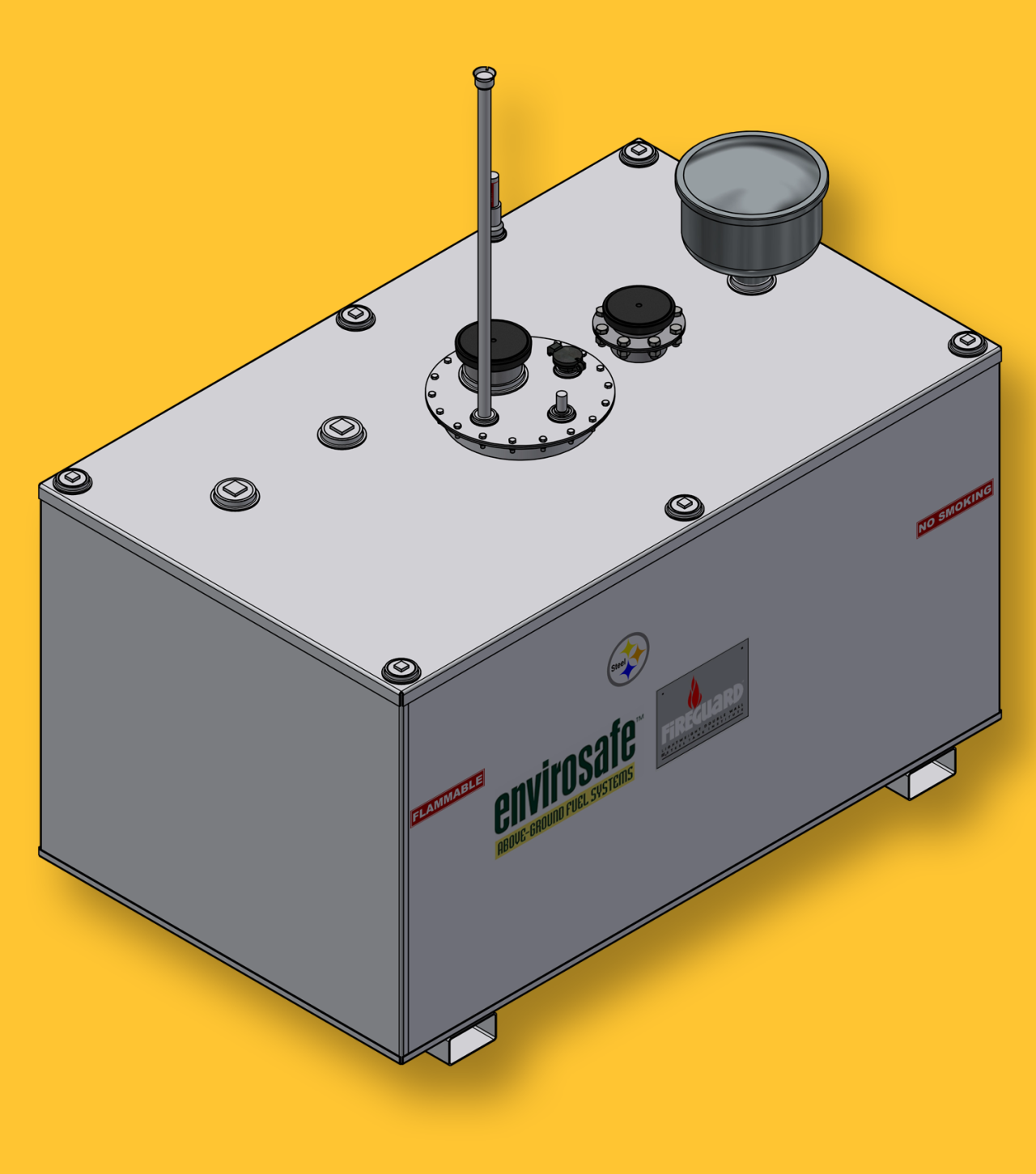 1,000 Gallon Fuel Storage Tank UL2085 Fireguard Ready 2 Fill